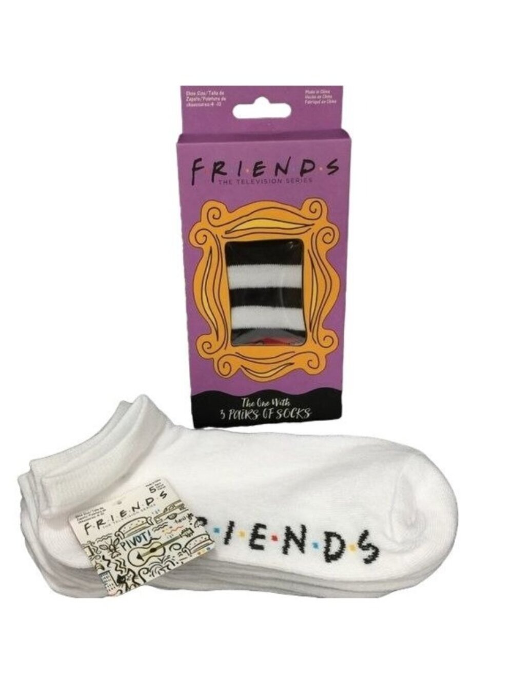 Friends The Television Series Women’s Socks 10 Pairs 4-10